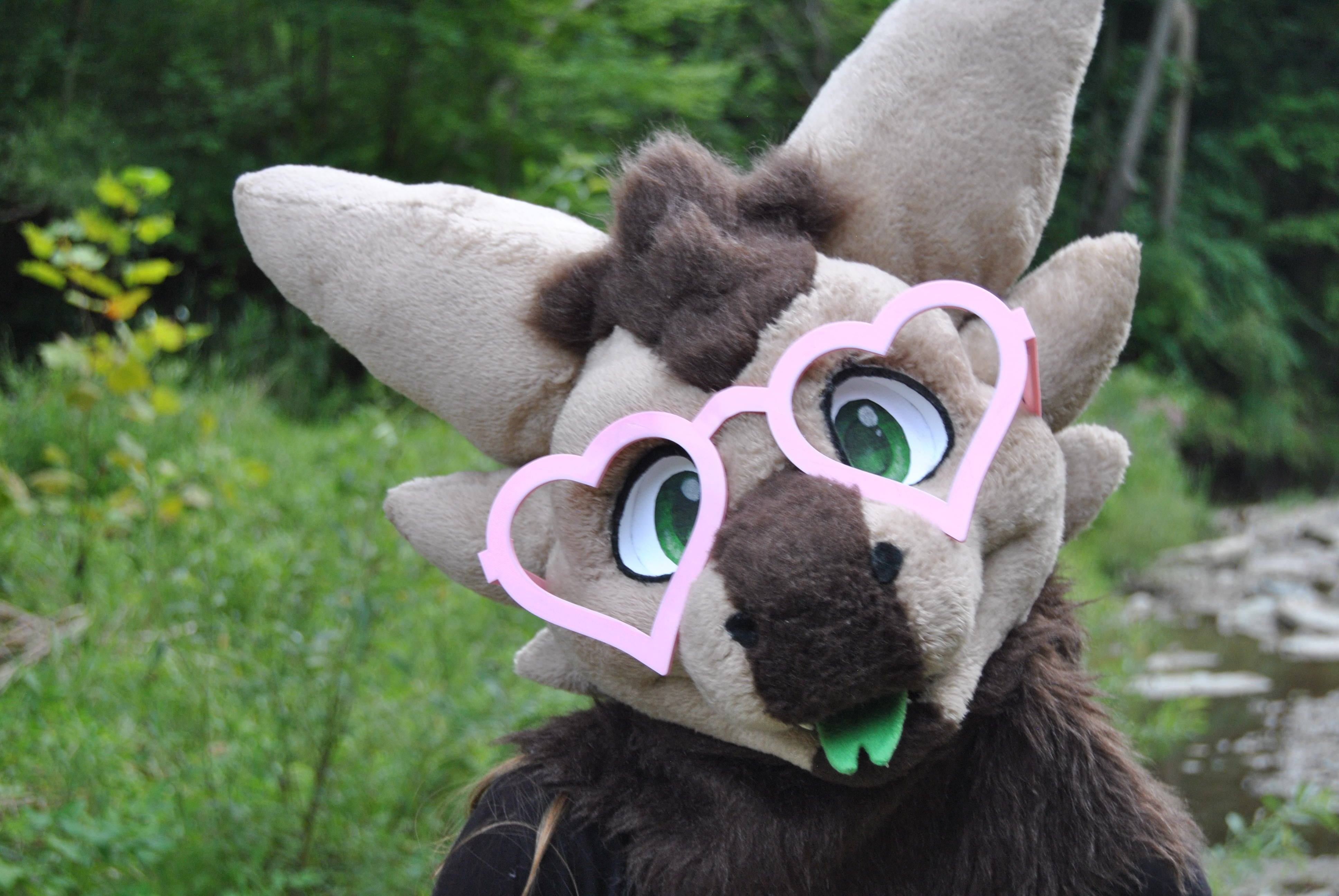 Plastic Heart Fursuit Glasses