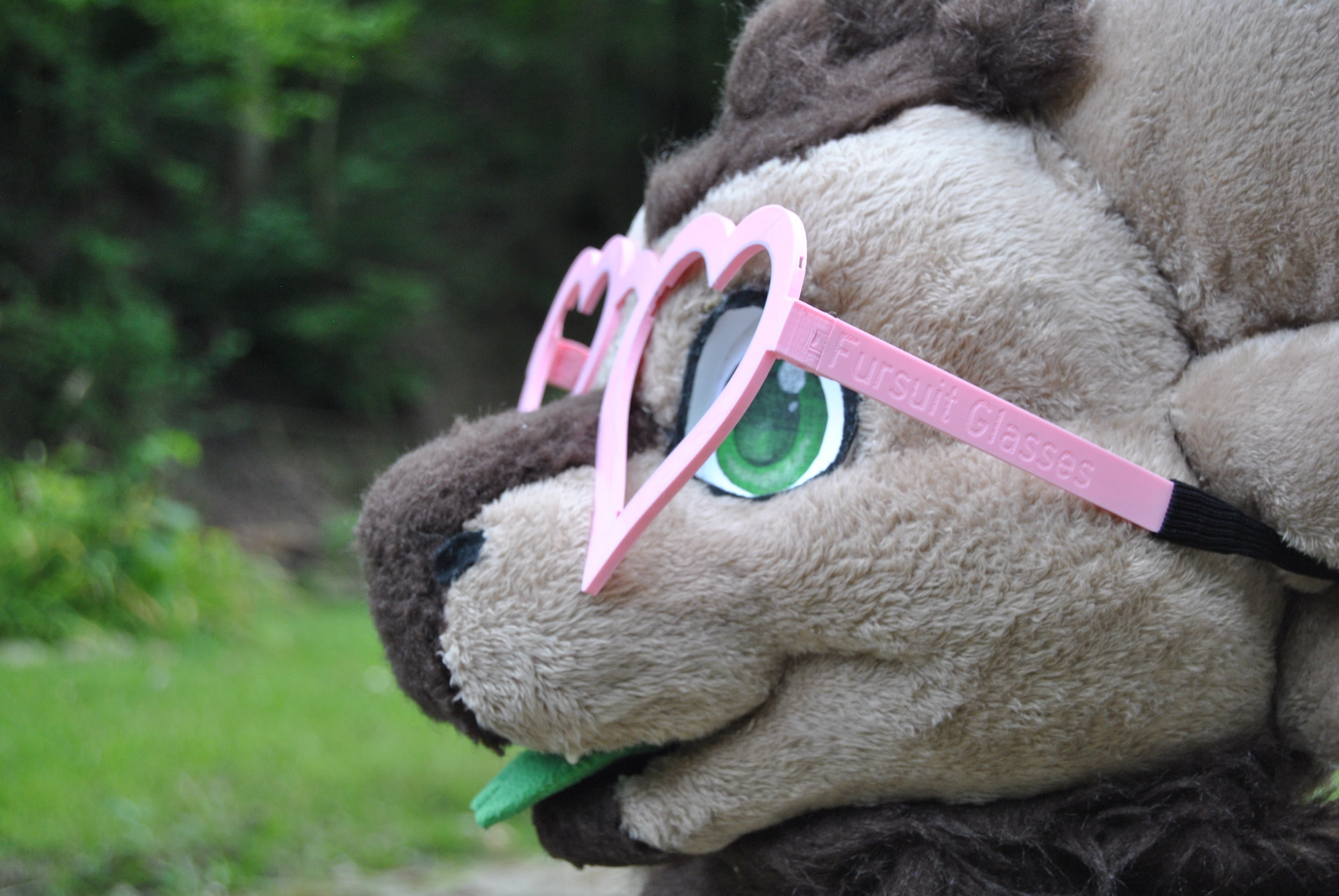 Plastic Heart Fursuit Glasses