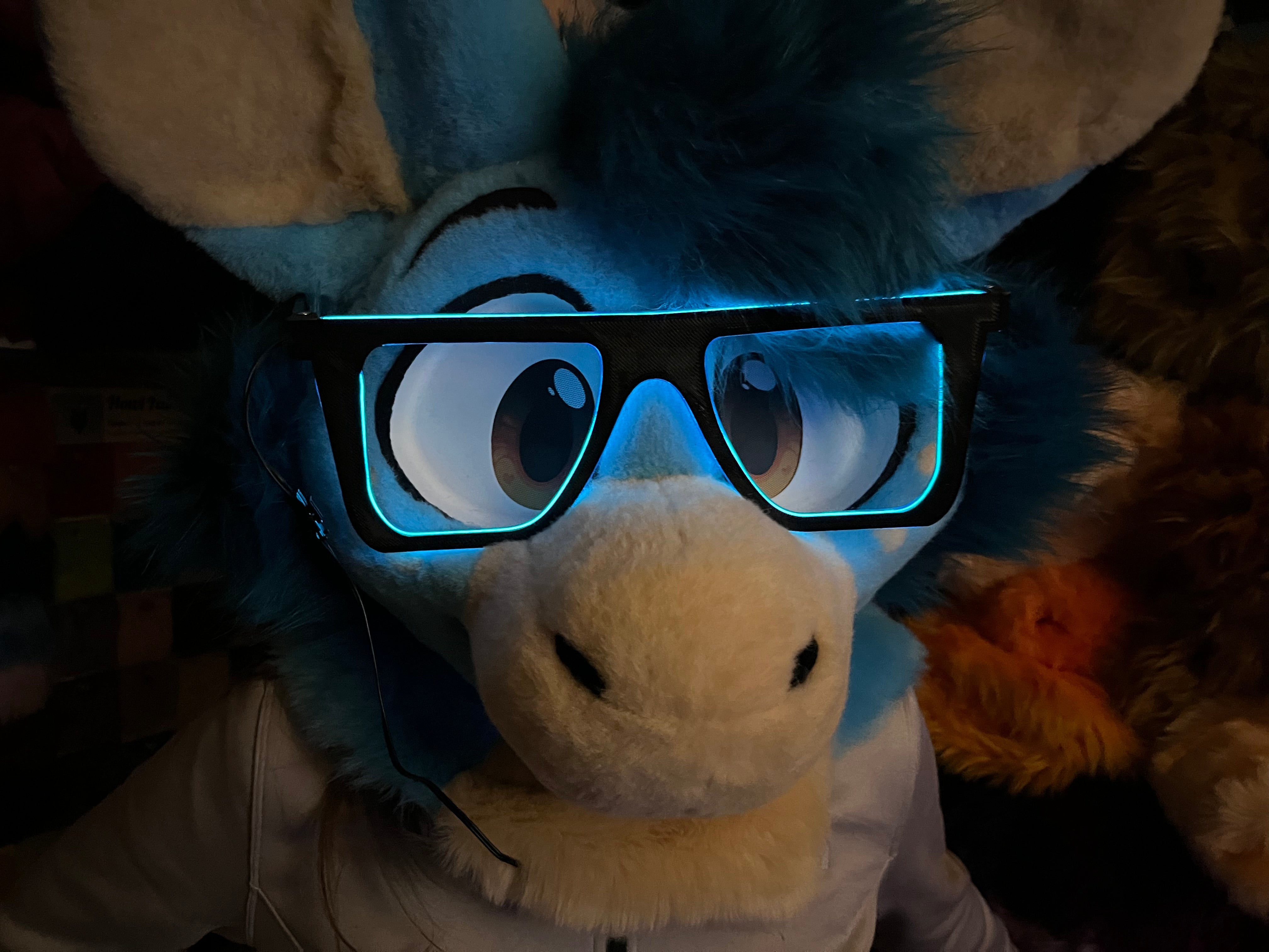 EL Wire Fursuit Glasses
