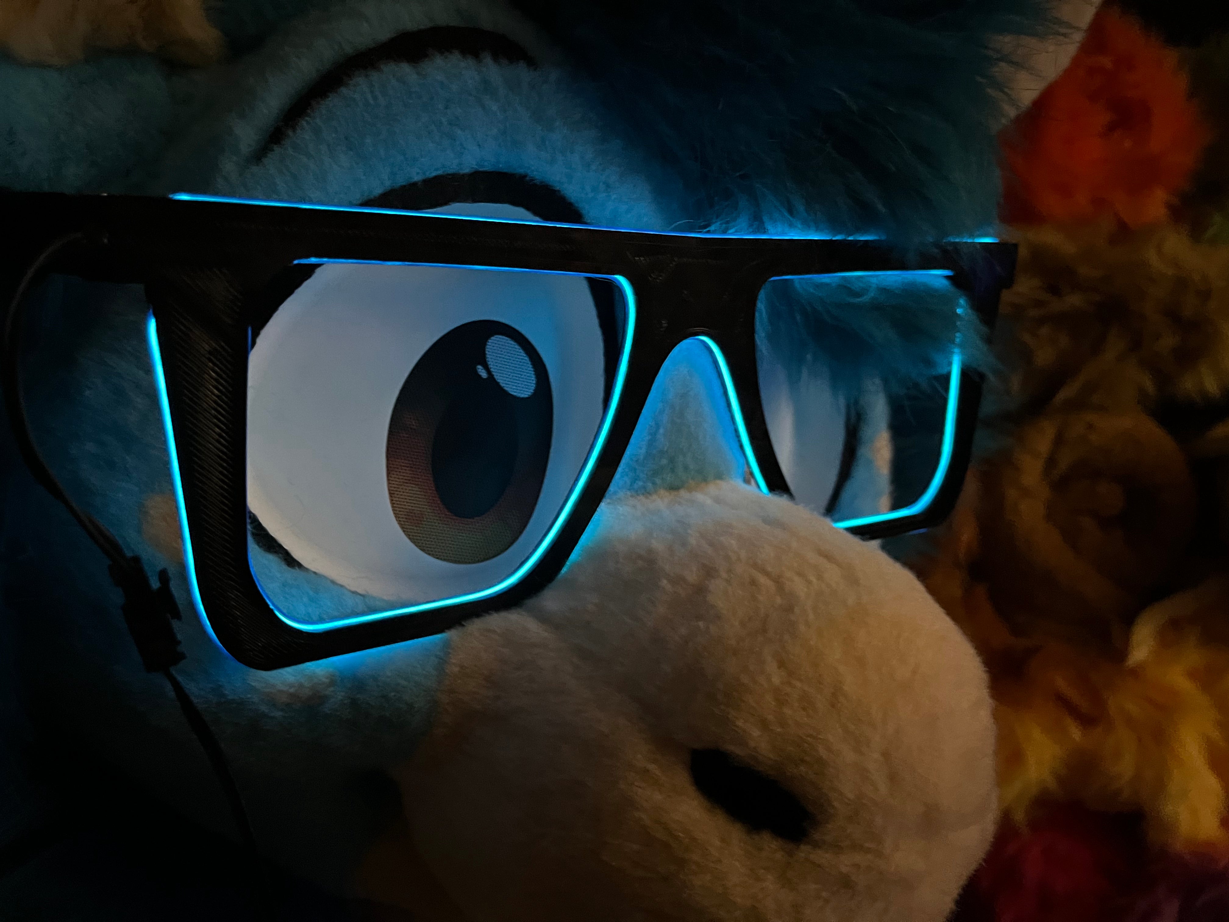 EL Wire Fursuit Glasses